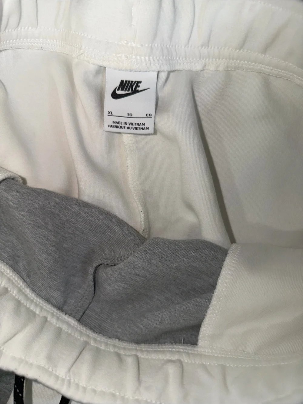 Nike sportswear tech fleece tapered sweatpants grey / white mens XL